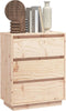 vidaXL - Dressoir - 60x34x75 - cm - massief - grenenhout