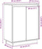 vidaXL - Dressoir - 60x34x75 - cm - massief - grenenhout