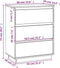 vidaXL - Dressoir - 60x34x75 - cm - massief - grenenhout - wit