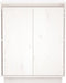 vidaXL - Dressoir - 60x34x75 - cm - massief - grenenhout - wit