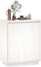 vidaXL - Dressoir - 60x34x75 - cm - massief - grenenhout - wit