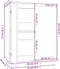 vidaXL - Dressoir - 60x34x75 - cm - massief - grenenhout - wit