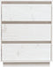 vidaXL - Dressoir - 60x34x75 - cm - massief - grenenhout - wit