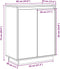 vidaXL - Dressoir - 60x34x75 - cm - massief - grenenhout - wit