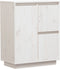 vidaXL - Dressoir - 60x34x75 - cm - massief - grenenhout - wit