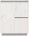 vidaXL - Dressoir - 60x34x75 - cm - massief - grenenhout - wit