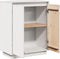 vidaXL - Dressoir - 60x34x75 - cm - massief - grenenhout - wit