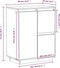 vidaXL - Dressoir - 60x34x75 - cm - massief - grenenhout - wit