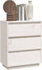 vidaXL - Dressoir - 60x34x75 - cm - massief - grenenhout - wit