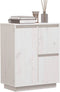 vidaXL - Dressoir - 60x34x75 - cm - massief - grenenhout - wit