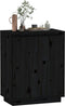 vidaXL - Dressoir - 60x34x75 - cm - massief - grenenhout - zwart