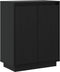 vidaXL - Dressoir - 60x34x75 - cm - massief - grenenhout - zwart