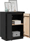 vidaXL - Dressoir - 60x34x75 - cm - massief - grenenhout - zwart