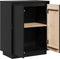 vidaXL - Dressoir - 60x34x75 - cm - massief - grenenhout - zwart