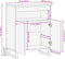 vidaXL - Dressoir - 60x34x75 - cm - massief - mangohout
