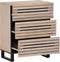 vidaXL - Dressoir - 60x34x75 - cm - massief - mangohout - wit