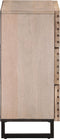 vidaXL - Dressoir - 60x34x75 - cm - massief - mangohout - wit