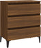vidaXL - Dressoir - 60x35x69 - cm - bewerkt - hout - bruin - eikenkleur