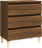 vidaXL - Dressoir - 60x35x69 - cm - bewerkt - hout - bruin - eikenkleur