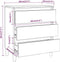 vidaXL - Dressoir - 60x35x69 - cm - bewerkt - hout - bruin - eikenkleur
