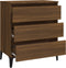 vidaXL - Dressoir - 60x35x69 - cm - bewerkt - hout - bruin - eikenkleur