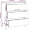 vidaXL - Dressoir - 60x35x69 - cm - bewerkt - hout - bruin - eikenkleur