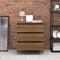 vidaXL - Dressoir - 60x35x69 - cm - bewerkt - hout - bruin - eikenkleur