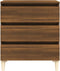 vidaXL - Dressoir - 60x35x69 - cm - bewerkt - hout - bruin - eikenkleur