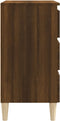 vidaXL - Dressoir - 60x35x69 - cm - bewerkt - hout - bruin - eikenkleur