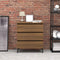 vidaXL - Dressoir - 60x35x69 - cm - bewerkt - hout - bruin - eikenkleur