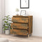 vidaXL - Dressoir - 60x35x69 - cm - bewerkt - hout - gerookt - eikenkleurig