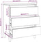vidaXL - Dressoir - 60x35x69 - cm - bewerkt - hout - gerookt - eikenkleurig