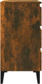 vidaXL - Dressoir - 60x35x69 - cm - bewerkt - hout - gerookt - eikenkleurig