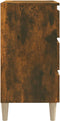 vidaXL - Dressoir - 60x35x69 - cm - bewerkt - hout - gerookt - eikenkleurig