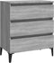 vidaXL - Dressoir - 60x35x69 - cm - bewerkt - hout - grijs - sonoma - eikenkleurig