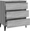 vidaXL - Dressoir - 60x35x69 - cm - bewerkt - hout - grijs - sonoma - eikenkleurig