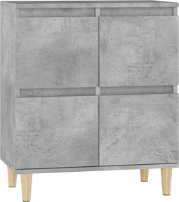 vidaXL - Dressoir - 60x35x70 - cm - bewerkt - hout - betongrijs