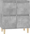 vidaXL - Dressoir - 60x35x70 - cm - bewerkt - hout - betongrijs