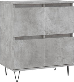vidaXL - Dressoir - 60x35x70 - cm - bewerkt - hout - betongrijs