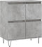 vidaXL - Dressoir - 60x35x70 - cm - bewerkt - hout - betongrijs