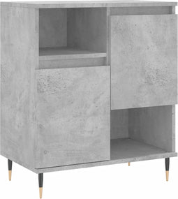 vidaXL - Dressoir - 60x35x70 - cm - bewerkt - hout - betongrijs