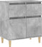 vidaXL - Dressoir - 60x35x70 - cm - bewerkt - hout - betongrijs