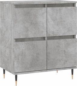 vidaXL - Dressoir - 60x35x70 - cm - bewerkt - hout - betongrijs
