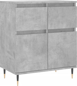 vidaXL - Dressoir - 60x35x70 - cm - bewerkt - hout - betongrijs