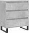 vidaXL - Dressoir - 60x35x70 - cm - bewerkt - hout - betongrijs
