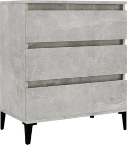 vidaXL - Dressoir - 60x35x70 - cm - bewerkt - hout - betongrijs