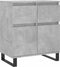 vidaXL - Dressoir - 60x35x70 - cm - bewerkt - hout - betongrijs