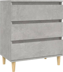 vidaXL - Dressoir - 60x35x70 - cm - bewerkt - hout - betongrijs
