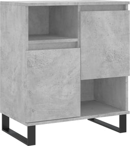 vidaXL - Dressoir - 60x35x70 - cm - bewerkt - hout - betongrijs