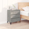 vidaXL - Dressoir - 60x35x70 - cm - bewerkt - hout - betongrijs